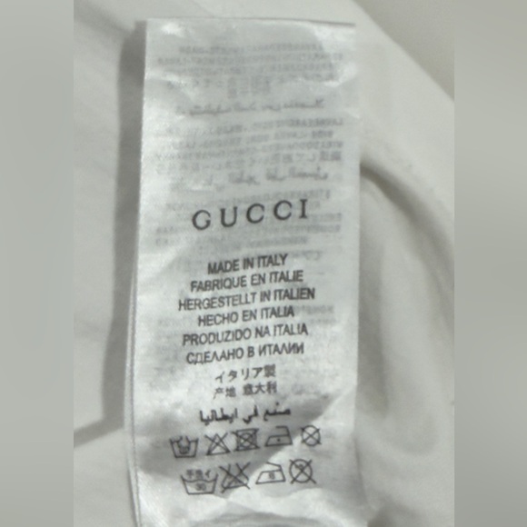 Gucci White Tee with Red and Green Logo - Picture 4 of 4